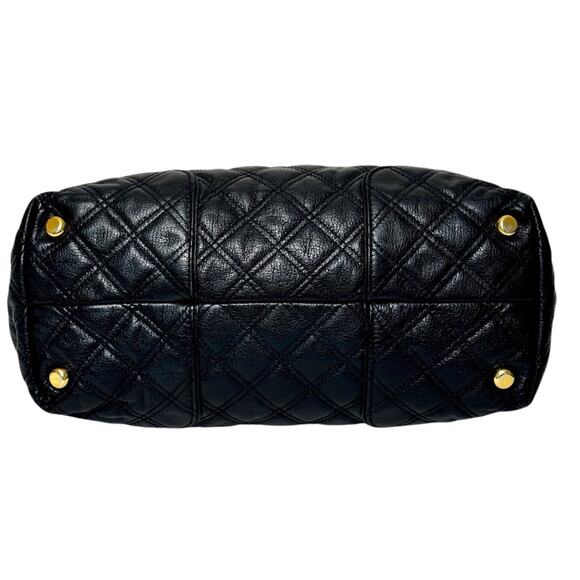 Marc Jacobs DASH Leather Shoulder Satchel Bag Purse Chain Black Large - Picture 13 of 16